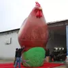 4m hög livsliknande uppblåsbar kycklingluftblåsad tupp kukmodell sprängda djur för uteserveringsdekorationer