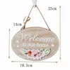 Welcome to Our Home Wooden Sign Novelty Items Hanging Decoration 3 Colors Rustic Farmhouse Front Porch Signs Decor