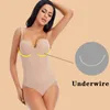 Underwire White Bodysuit Women Shapers Stretch Solid Color Silky Underwear Bodysuits Shapewear 2208119108188