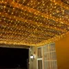 سلاسل عيد الميلاد أضواء LED سلسلة الضوء في الهواء الطلق 10M 20M 30M 50M 100M 8 أوضاع طرفية إكليل لغرفة حفل الزفاف