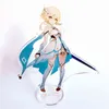 Figura Anime Genshin Impact Diluc Venti Klee Zhongli Cosplay Acrilico Modello di supporto Piastra Desk Decor In piedi Segno Portachiavi Regali Y220413