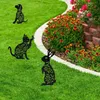 3 pezzi palo da giardino sagoma animale cucciolo cane coniglietto e palo sagoma gatto