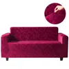 Coprisedie Copridivano elasticizzato floreale in rilievo in velluto per soggiorno Fodera per divano componibile universale Elastico 1/2/3/4 posti