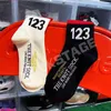 Men's Socks New RRR123 Numbers Letters Pattern Color Matching Cotton Socking for Men and Women High Street