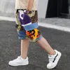 EACHIN Boys Shorts Summer Teenagers Boys Elastic Waist Cargo Shorts Child Short Pants Calf Length Kids Trousers Trend Pants 220707