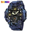 Skmei Brand Sport Men Luxury 3 Time LED Light Electronic ES Fashion Military Wrist Sports Clock för Man 2022 Y220707