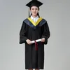 Ensembles de vêtements Robe de graduation Robe Université Étudiant Collège Uniforme Lycée Équipe Vêtement Académique Unisexe Bachelor Robes Chapeau SetClothin