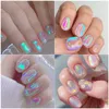 20 vellen Aurora Filmfolies voor overdrachtsticker Ice Cube Sliders Adhesive Paper Wraps Gradient Nail Art Decorations 220630