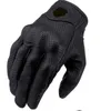 Top Guantes Fashion Glove Real Leather Full إصبع أسود Moto Moto Gradecle Gloves دراجة نارية التروس الواقية Motocross Glove321T229L