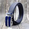 Belts Cow Leather Belt Men Blue/white/brown/black/red 3.5CM Width Male Strap Large Size Automatic Buckle For 90-130CM