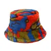 Chapeau de seau en laine polaire de corail chapeaux chauds d'hiver pour femmes épaissir casquette plate Bob unisexe hommes Panama chapeau de pêcheur en plein air casquettes 220812