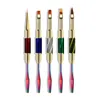 Kat oog stok kleurrijke push kleur bar spijkers borstel dubbele hoofd pen gel fototherapie pen gesneden bloem pen