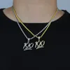 Iced out nummer 100 hanger met kubieke zirkoon verharde hiphop hangers passen tennisketting Cubaanse kettingen voor vrouwen mannen punk stijlen sieraden groothandel