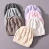 Barn vinter stickade hattar för tjej pojke naturlig päls pom barn hattar varmt dubbel lager söt baby utomhus godis färg j220722