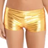 Women's Shorts Women's WomensMetallic Shiny Low Rise Booty Ladies Rave Party For Pole Dancing Festival Outfit Pants