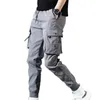 Spring Summer Men's Drawstring Pants Tie Feet Overalls Harajuku Thin AnkleLength Cargo Trousers Sportswear Boys Joggers Male L220816