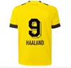 22 23 110e voetbaltruien Borussia Haaland Kamara 2022 2023 Zwart voetbalhemd Reus Bellingham Hummels Reyna Brandt Dortmund Men Kids Kit Maillot de Foot
