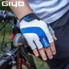 Giyo Lycra Shock-Absorbing Palm Gloves Riding Half Finger Short Gloves Breaking Wind Anti-Slip Bicycle Mittens Racing Mtb Bike289N