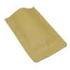 Förvaringspåsar 50st Brown Kraft Paper Mylar Foil Stand Up Bag Self Grip tätar tårskåren