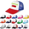 DHL Sublimation Trucker Hat Sublimation Blank Mesh Hat Erwachsene Trucker Caps für Sublimationsdruck Custom Sports Outdoor Hat B053021