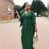 2020 nuova estate stile elegante donne africane con scollo a V plus size abito lungo vestiti delle signore LJ200826