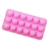 18 CVITY DIAMAND SILICONE MOLT VOOR SNETE COMY CODADERE CAKE Jelly en Pudding Nit-Stick Ice Cube Mold Baking Tools MJ0412