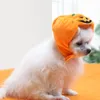 Vestuário para cães pet abóbora chapéu de gato cães de gato decoração de halloween pequeno médio e grande teddy laranja abastecidos de cabeça ajustável