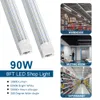 Tubos de LED T8 Jesled Light D 8ft 90W White Cold White Transparent Shop Garage Garage Office Lights 6 pacotes