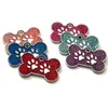 Wholesale 100Pcs Bone Paw Pet Id Tags Identity Personalized Dog ID Customized Cat Puppy Name Phone Accessories Y200917