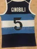 Sjzl98 # 5 Manu Ginobili Team Argentina Navy Blue Sewn Retro Throwback Basketball Jersey Personnalisez n'importe quel numéro de taille et nom de joueur