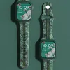 Silikon Renkli Baskı Elma Iwatch SE 7 Smartwatch Aksesuarları Metal Toka Bandı Yedek Bilek Kayışı