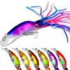 Alta qualità 200 pz / lotto 6 colori 18 cm 19 g simulazione calamari esche da pesca kit esche calamari da pesca esche occhi 3D con barba esche per pesci gancio K1645