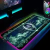 Pads de souris poignet repose Mousepad RGB 900x400 PAD GAMER LED Alienware Rubber Extended Keyboard Mat d'ordinateur Accessoires Gamiage CUS3011555