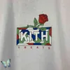 男性のためのデザイナーTシャツKITHダイヤモンド半袖ブラックTシャツファッション衣料ブランドラウンドネックスリムソーシャルスピリットガイハーフマン000026