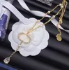 رسائل فاخرة قلادة قلادة العلامة التجارية Diamond Bracelets هدية عيد ميلاد للزوجة قلادة عتيقة المجوهرات المجوهرات