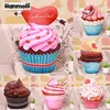 Pink Cup Cake Plush Pillow Ice Cherry Fruits Cookie Biscuit Cholocate Red Heart Filled Food Girl Lady decor J220704