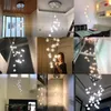 Pendellampor LED Crystal Chandelier Lighting Cristal Cherry Meteor duschlampa levande matsal trappa el stor hängande ljusstendare