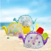 Kinder Sand weg Strand Taschen Dinosaurier Shell Spielzeug Sammeln Aufbewahrungstasche Outdoor Mesh Tote Tragbare Organizer Spritzer Sand Beutel PAA13085