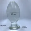 80 mm Énorme Verre Anal Butt Plug Anus Extensible Sexy Jouets Pour Femmes Hommes Gay Masturbation Massage Adulte Jeux Produits 1058 g219d