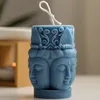 Estátua de Guanyin Silicone DIY Três buda vela fabricando resina Moldes de molde Presentes de artesanato Decoração de casa 220629