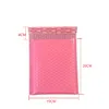 50pcs bulle Mailers enveloppes rembourrées perle film cadeau présent courrier enveloppe sac pour livre Magazine doublé Mailer auto joint rose