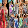 Été femmes robes Maxi Sexy épaules nues mode robe mince serré haute Stretch moulante jupes crayon grande taille vêtements