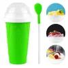 2022 Summer Reusable Custom Silicone Cup, Creative Cream Squeeze Slushy Maker Ice Cup