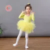 أطفال بنات Dancewear باليه توتو التنانير الأميرة تول فساتين الأطفال كم طويل بلا أكمام اللباس