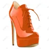Rontic Handwork-zapatos de primavera para mujer, plataforma de charol, tacones de aguja sexys con cordones y punta redonda, zapatos clásicos negros para fiesta, talla estadounidense 5-20