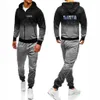 Trapstar London 2022 Men's New Gradient Color Fashion Long Sleeves Zip Hoodies Cardigan Tops + Sweatpant Casual Two Pieces Suits