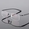 Mode solglasögon ramar browline halva kant metallglasögon ram för män glasögon coola optiska glasögonglasögon recept p8190fashion
