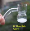 Smoking Accessories 4mm Opaque Bottom Quartz Banger Nail 10mm 14mm 18mm Male Female 45 90 Degrees For Glass Bong Bowl Pipes Adapter Dab Rigs