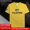 Fan di maglietta State of Palestine Fans personalizzata Fans Numer Nome Nome Branda High Street Fashion Hip Hop Casual Thirt PSE 220616GX