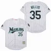 Men Baseball Throwback 94 Bad Bunny Jersey Vintage 8 Andre Dawson 35 Dontrelle Willis 20 Edward Cabrera Team Color Green White Pinstripe All Stitched Good Quality